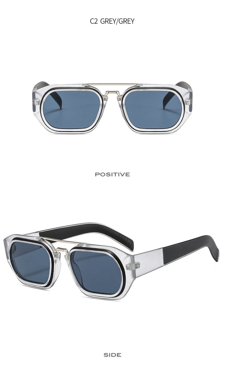 Square Vintage Sunglasses With UV400 Protection