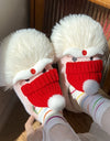 1 Pair Santa Claus Style Slippers, Indoor Warm Slippers, Winter Casual Slippers, Hand Washable, Christmas Gift, Unisex