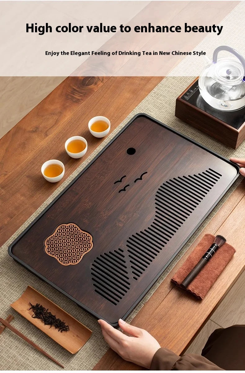 Tea Tray Tea Set Tea Tray Tea Sea Dry Brewing Platform Tray Bamboo Tray Tea Ceremony  Small Water Storage Tea Platform
