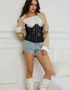 Women Lace Corset Belt Waist Corset Top Mesh Open Cup Lace Up Boned Bustier Underbust Corset Black Slimming Belt for Girl