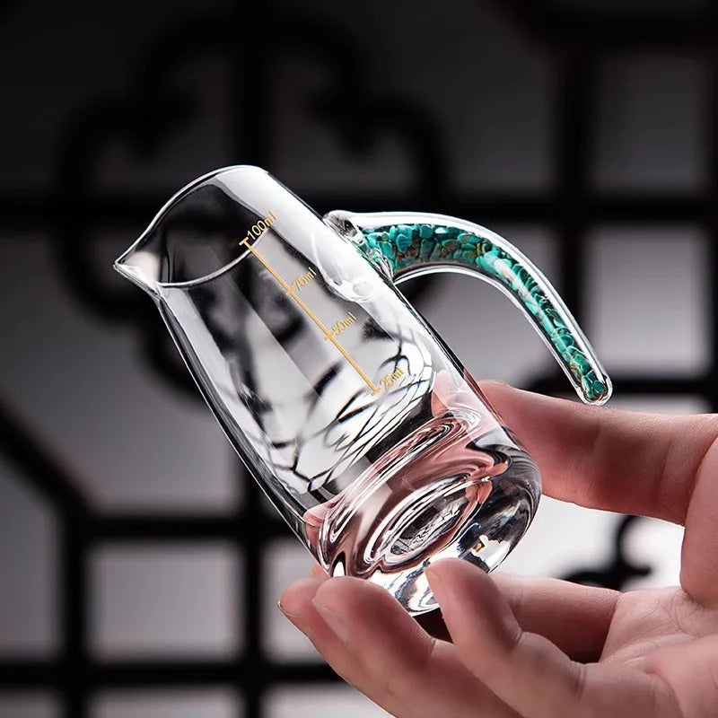 Diamond Cutting Crystal Liquor Glasses Set With Wine Dispenser Vodka Shot Glass Wine Glasses Whiskey Spirits Sake Brandy Teacup