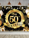 Happy 50th Birthday Backdrop Background Banner For Man Napkin Balloon Door Curtain 50 Years Anniversary 50 Birthday Party Decor