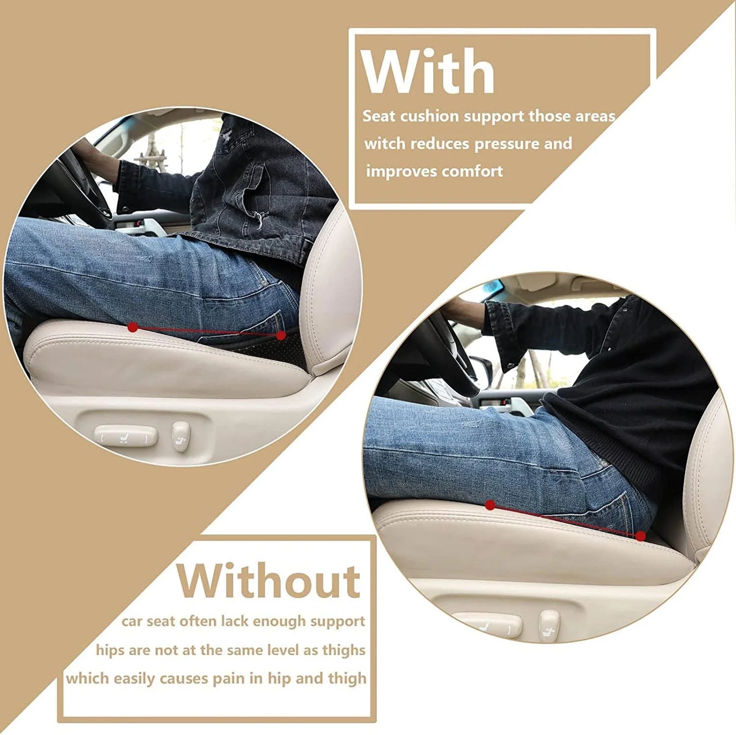 2 In 1 Multifunctional Car Seat Cushion Universal Memory Lumbar Pillow Support Driver Breathable Relief Comfort Chair Car Seat