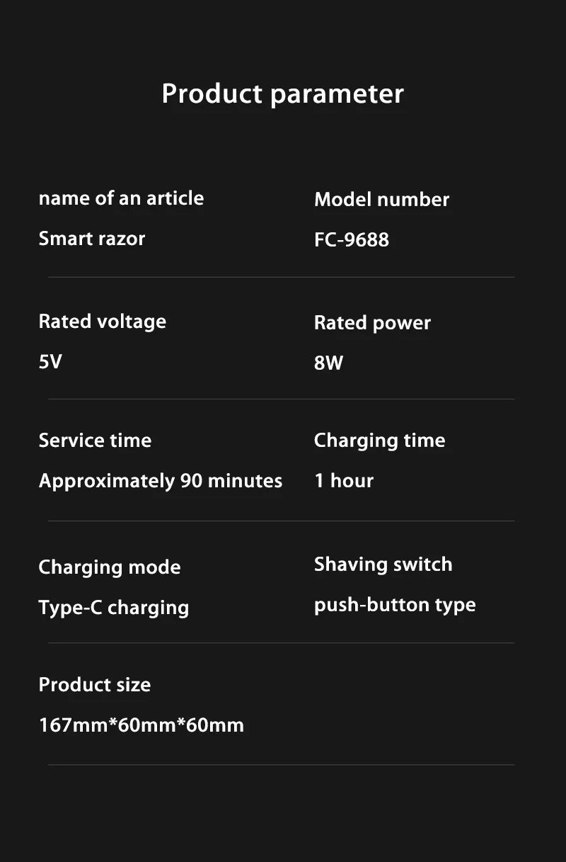 Xiaomi Electric Shavers Men Waterproof Wet Dry Use Electric Trimmer Razor Rechargeable Battery Rotary Shavers Machine Shaving