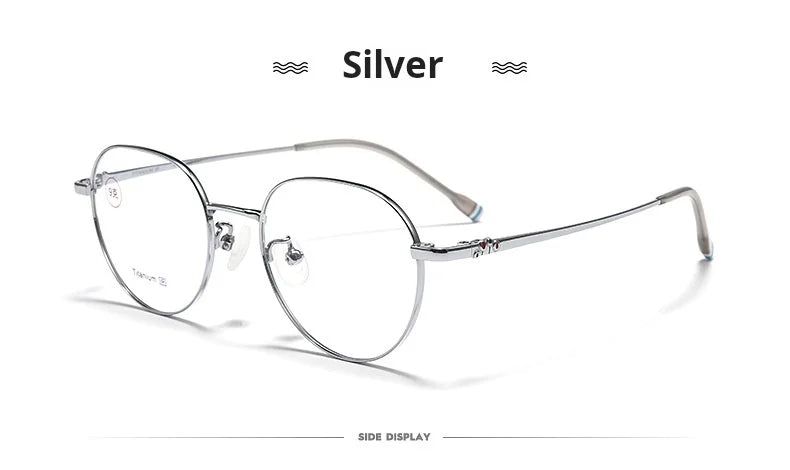 Retro Polygonal Lightweight Titanium Eyeglasses Frames