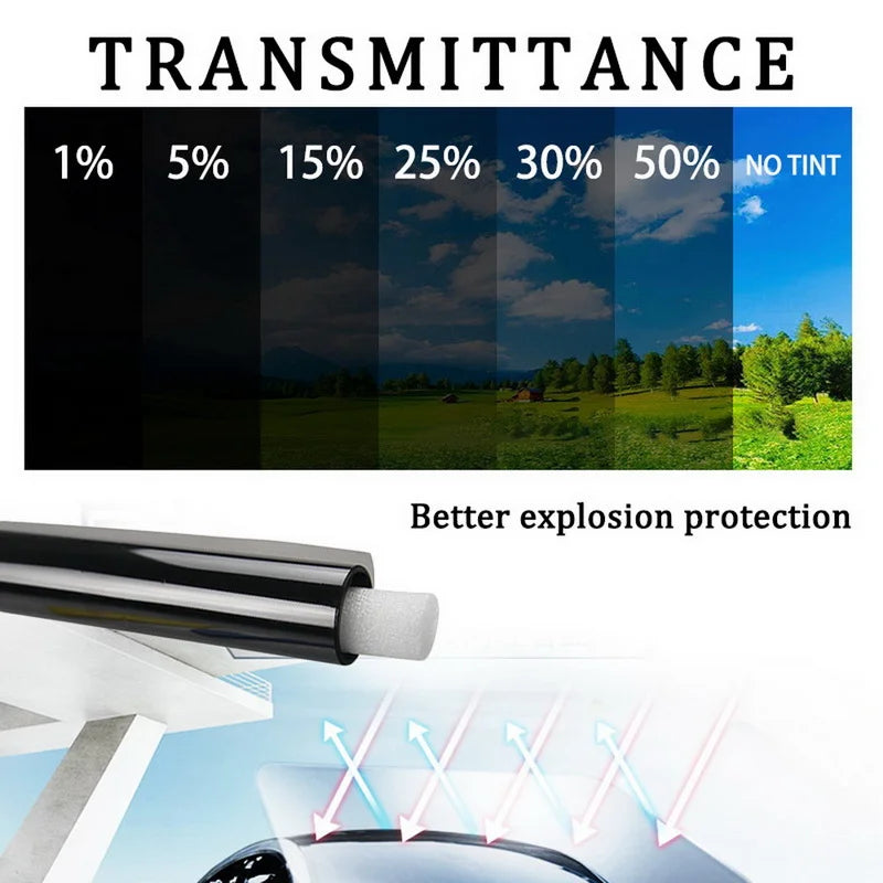 5/15/25/35/50% VLT Reflective Silver Glass Film Heat Blocking Vinyl Roll Stickers for Home Car Self Adhesive Privacy Window Tint