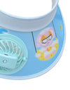 Sun Visor Hat with Fan Adjustable Elastic Buckle Large Brim Breathable USB Powered Beach Hat for Kids Portable Cooling Fan Hat