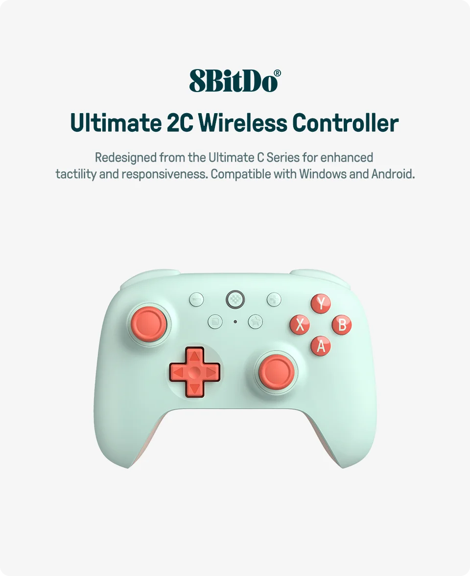 Wireless Gaming Controller with Hall Effect Joysticks and Triggers for PC and Android