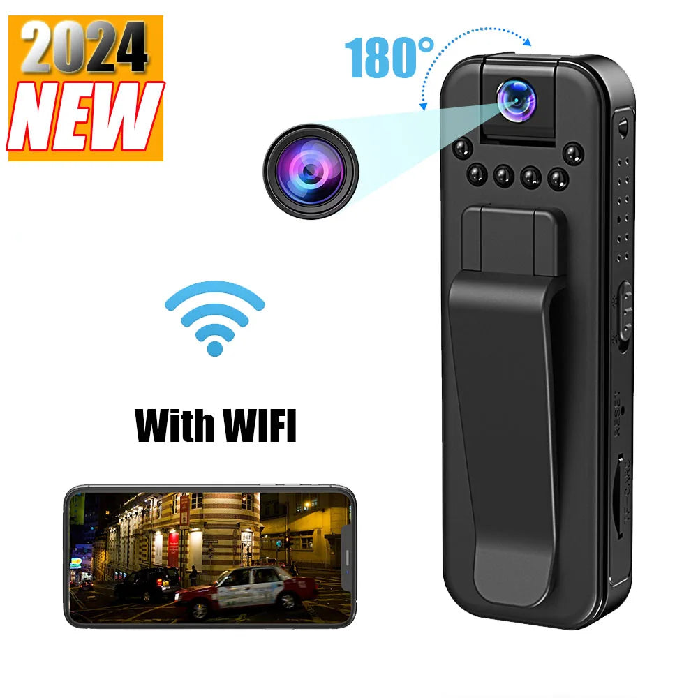 1080P HD Mini Camera Body Worn Police Cam Small 180° Rotating Micro voice Camera Loop Recording Camcorder Sports DV