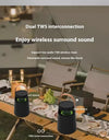 Wireless Bluetooth Speaker Outdoor Portable Camping RGB Color Light Rechargeable Wireless Speaker Home Party Music Player