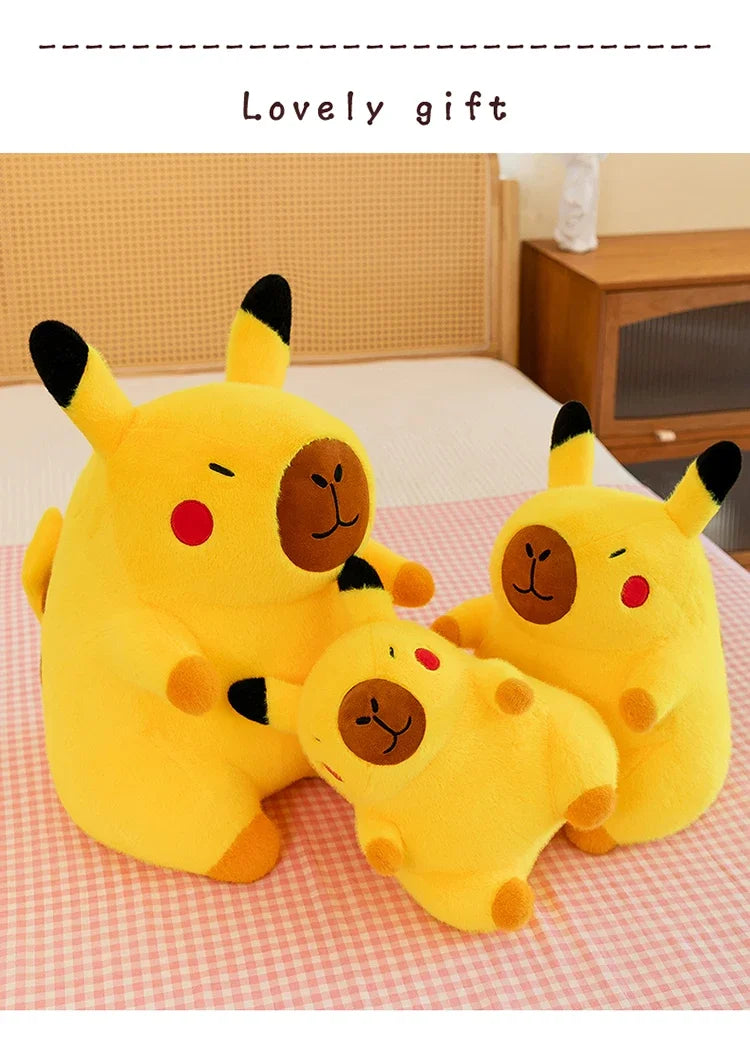 30/38/50cm Pokemon Cute Pikachu Capybara Big Szie Plush Toy Kawaii Stuffed Doll Animals Soft Pillow Doll Kids Toys Birthday Gift