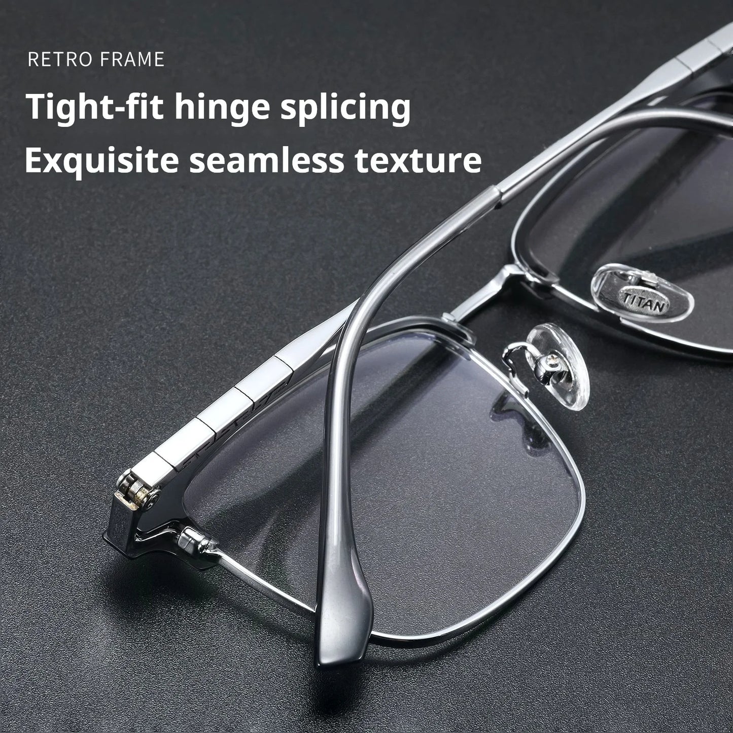 Business Titanium Progressive Multifocal Anti Reflection Prescription Glasses