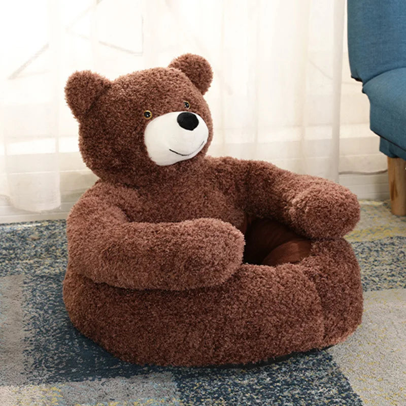 Washable Plush Pet Kennel Bed Sofa for Dogs and Cats