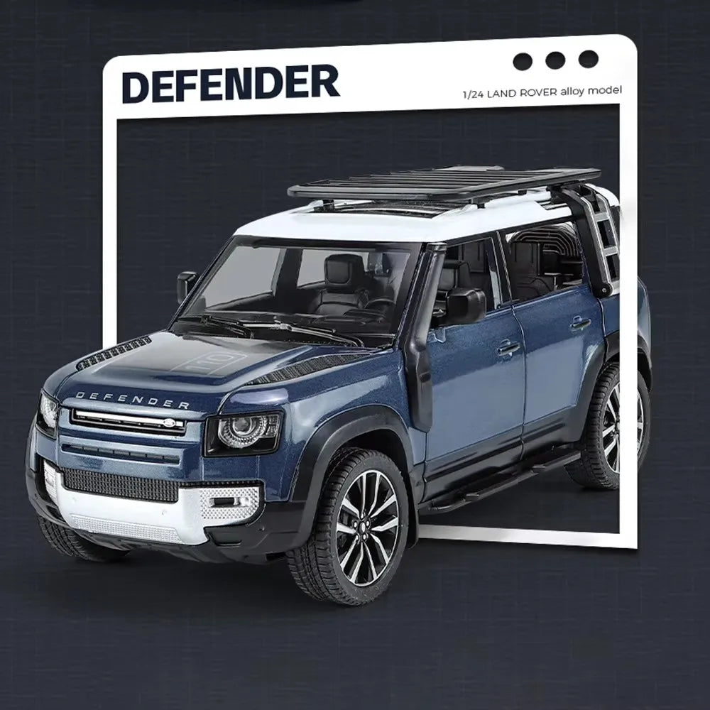 1:24 Land Rover Range Rover Defender Alloy Model Cullinan Diecast Car Toys Doors Opened Sound Light Vehices s Christmas Gifts