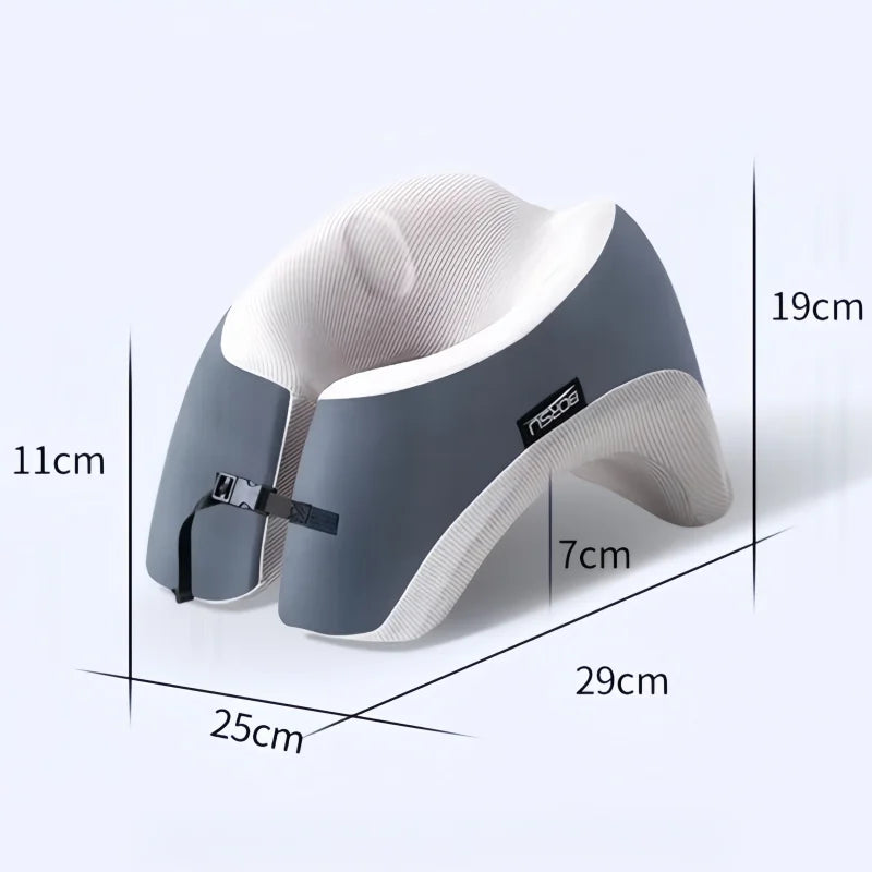 1pc Slow Rebound Travel Pillow U-shaped Headrest Neck Support Pillow Nap Pillow Travel Airplane Pillow Cartoon Memory Foam