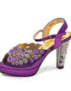 Style Matching Bag and Shoes Set Italian Women Design Shoes Matching Bag Decorated with Rhinestone Luxury Pumps Women