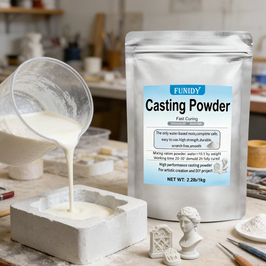 Resin Casting Powder 1000g/2000g/3000g – Fast Demold 20–30 Min, Self-Leveling Plaster for Craft Casting