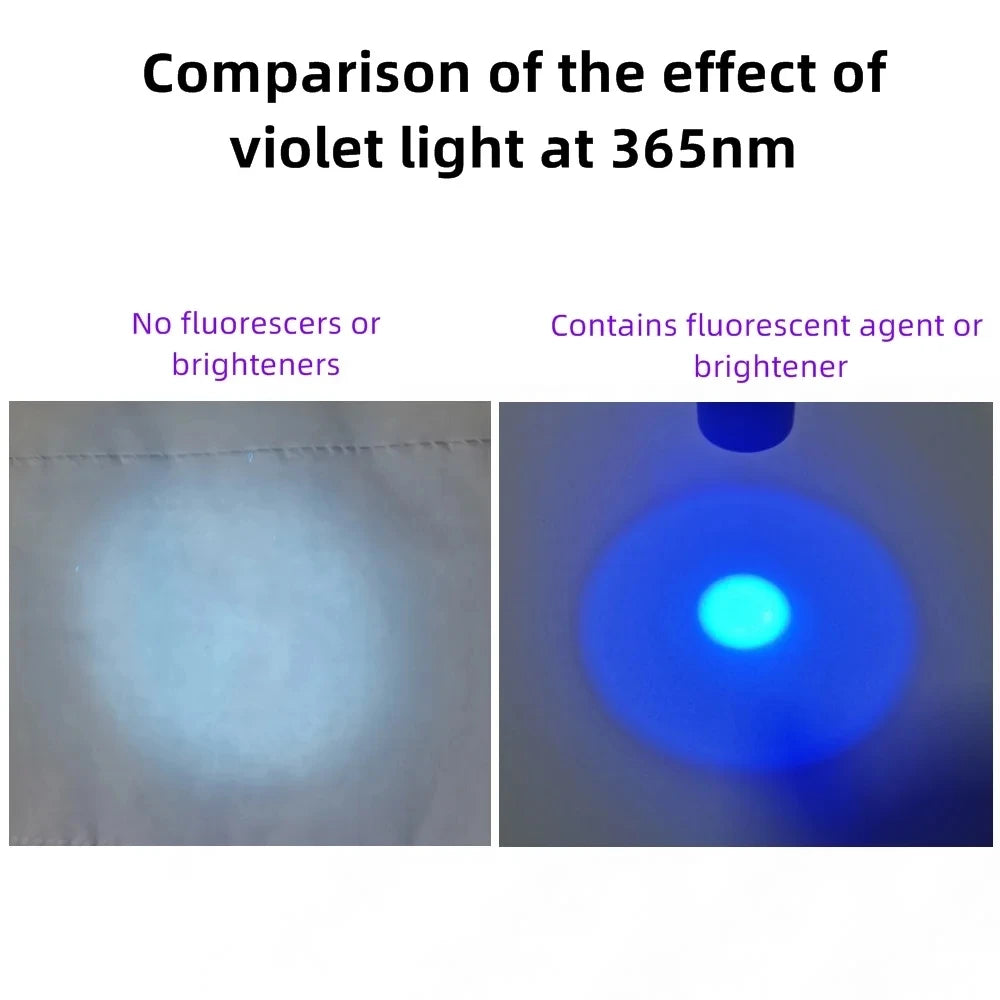 365nm UV Rechargeable Blacklight Flashlight For Detection