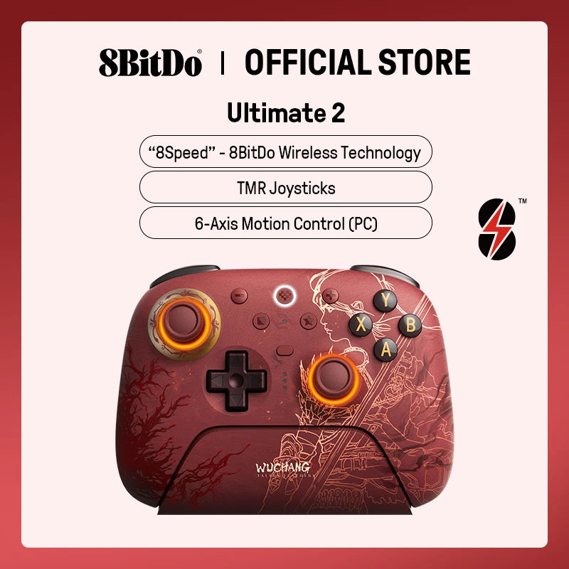 Wireless Gaming Controller with TMR Joysticks Motion Control and Charging Dock for PC and Android