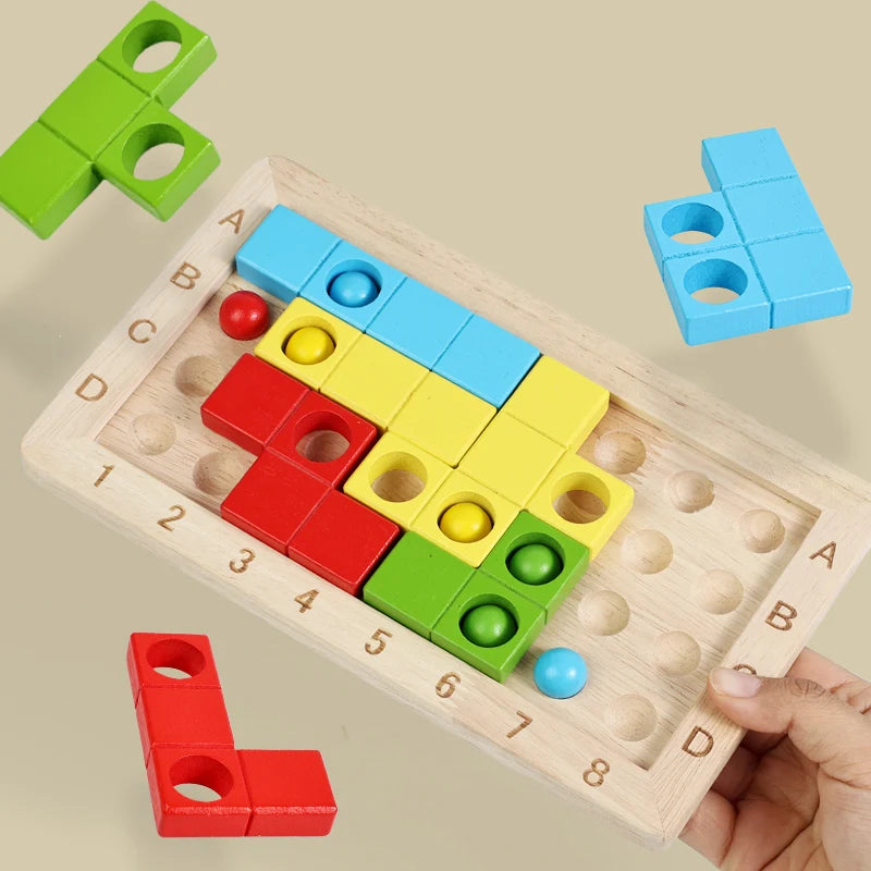 Wooden Magic Ball Cube Logic and Colour Matching Puzzle