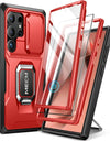 For Samsung Galaxy S24 Ultra Case Full-Body Shockproof with Ring Holder Built-in Front Frame Screen Protector Slide Camera cover