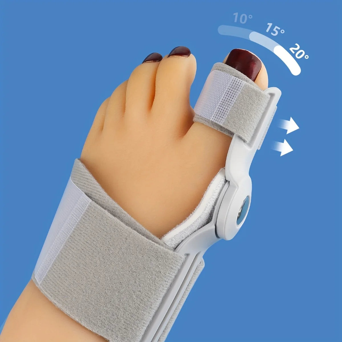 1pc Toe Separator Feet Bone Thumb Adjuster Pedicure Supplies Foot Care Tool Only Fit Night Use Long-term Use Replace Regularly