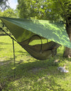 Portable Outdoor Camping Hammock with Mosquito Net and Canopy High Strength Parachute- Fabric Hanging Bed Hunting Sleeping Swing