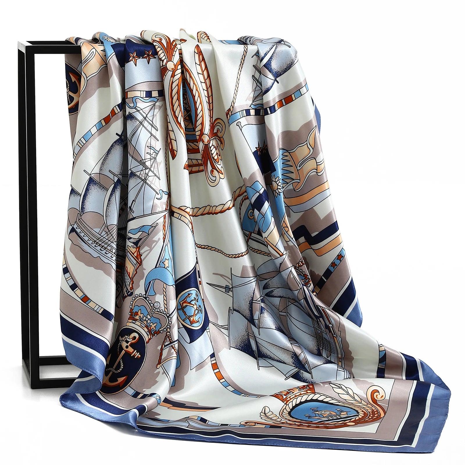 Square Women Scarves Silk Office Ladies Hair Neck Bandanna Headband Foulard Headcloth Muslim Headscarf Female muffler