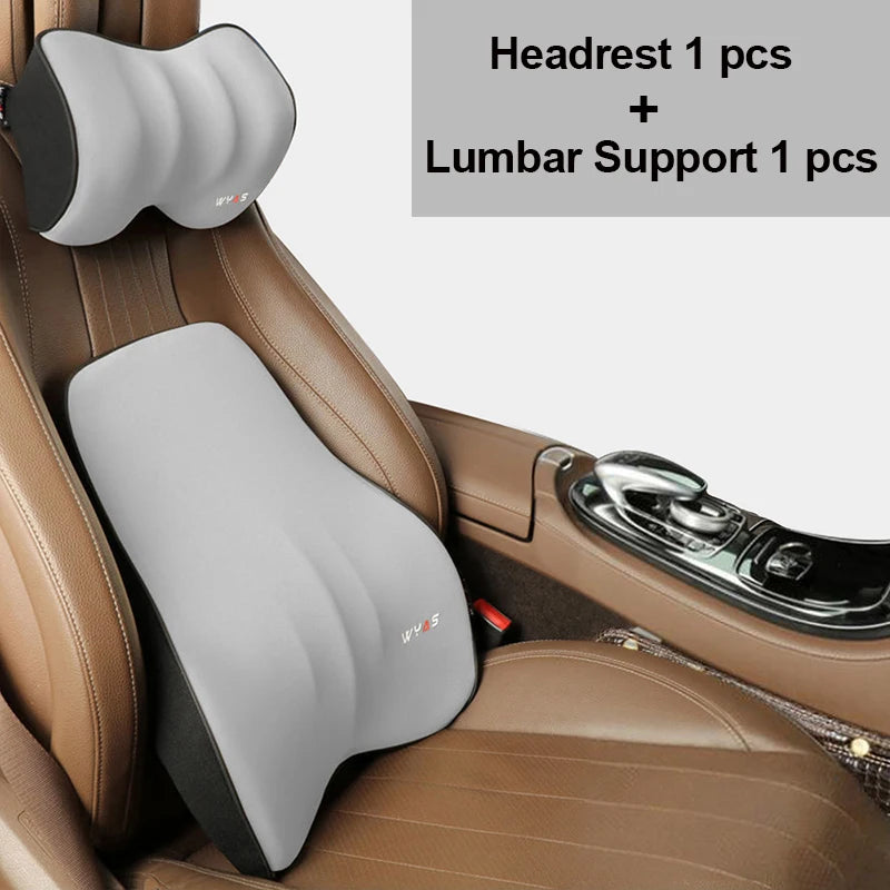 Car Lumbar Support Headrest Neck Pillow Support Universal Soft Neck Pillows Cushion Car Memory Foam Lumbar Pillow Back Support