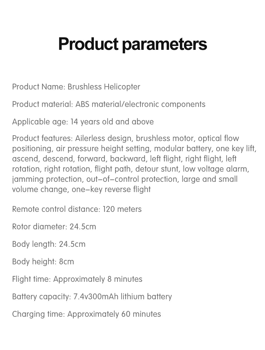Remote Control Black Hawk Helicopter With Optical Flow Positioning