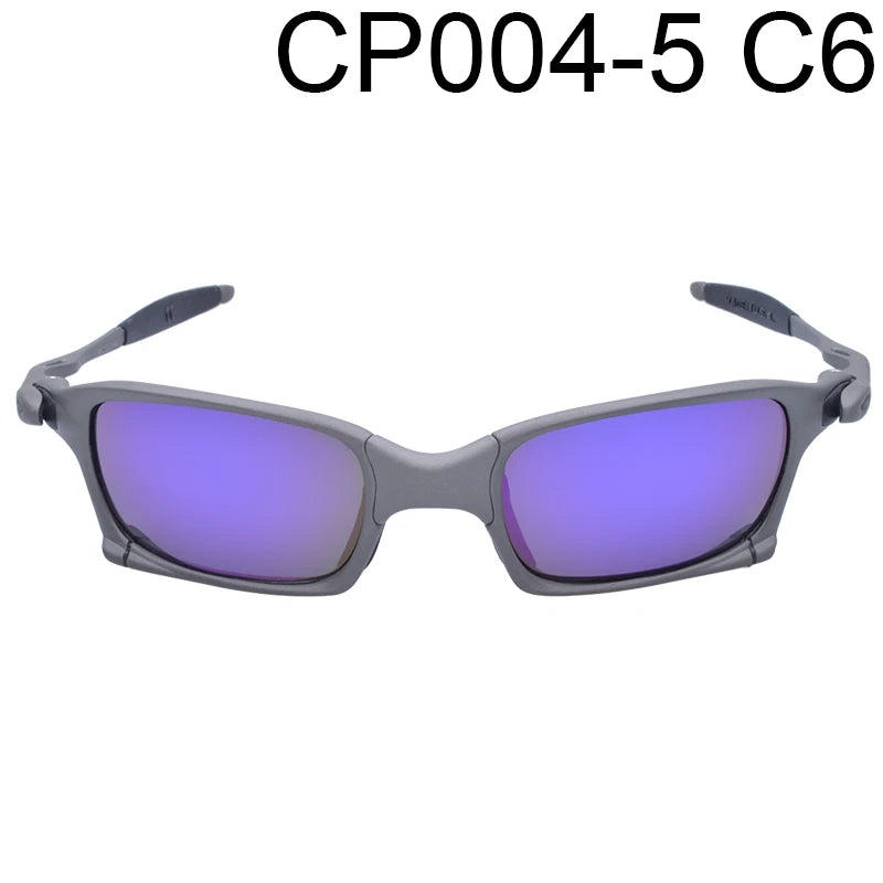 Polarized UV400 Cycling Sunglasses – Gray Metal Frame Fishing Riding Bicycle Eyewear
