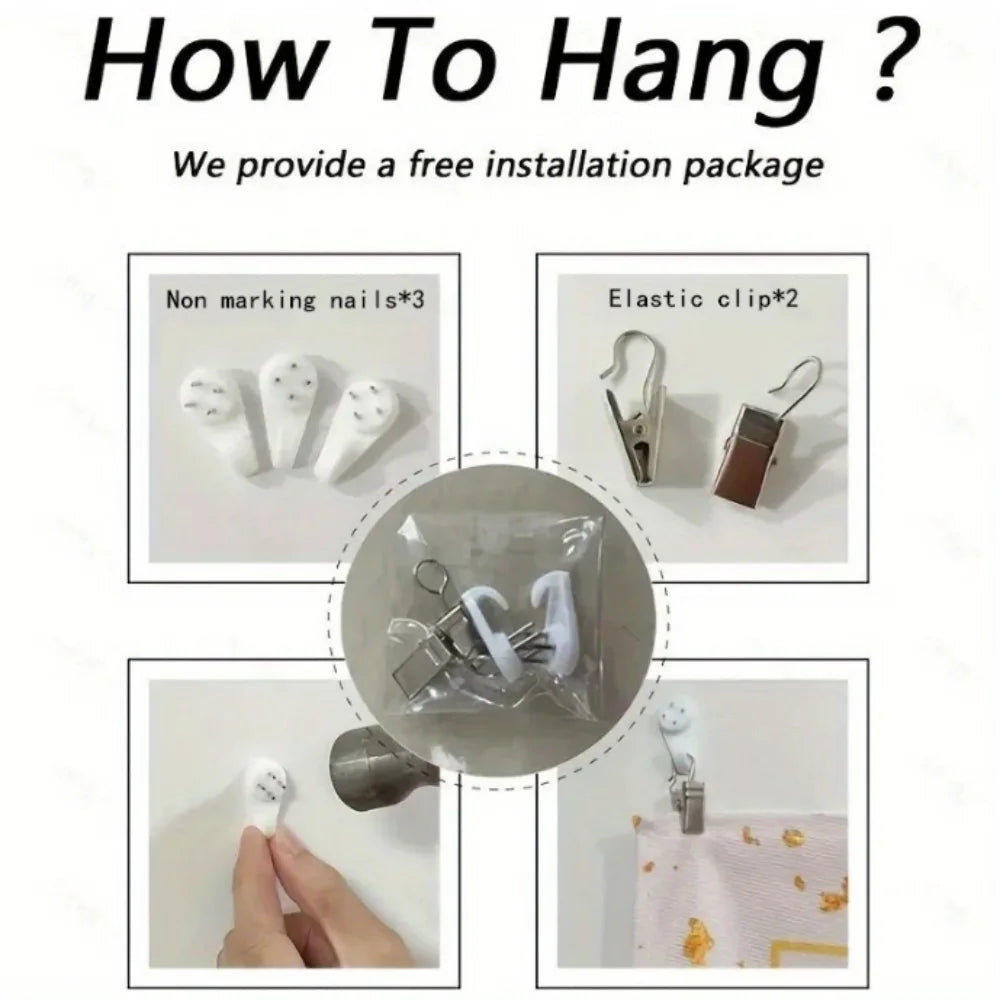 Nordic Snow Scene Reindeer Tapestry Living Room Feature Wall Decor Winter Holiday Room Accent