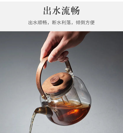 Dual-Purpose Boiling Water Glass Teapot