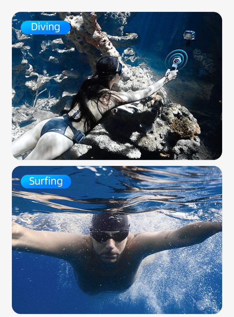 Underwater Bluetooth Selfie Stick with Wireless Remote for GoPro Hero 8 9 10 11 12