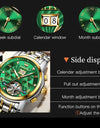 Mens Watch Automatic Mechanical Tourbillon Slef-Wind Luxury Stainless Steel Waterproof Luminous Date Wrist Watch