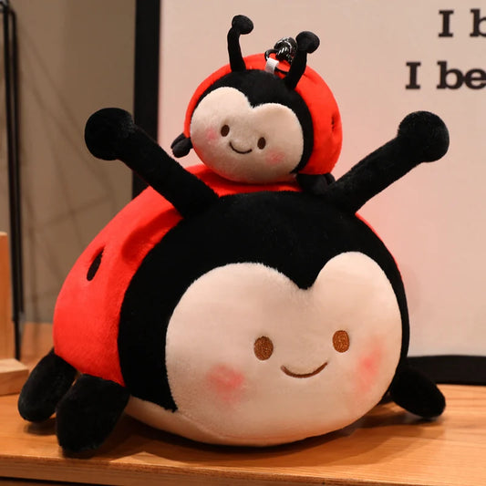 Cute Ladybug Plush Stuffed Animal Soft Insect Pillow