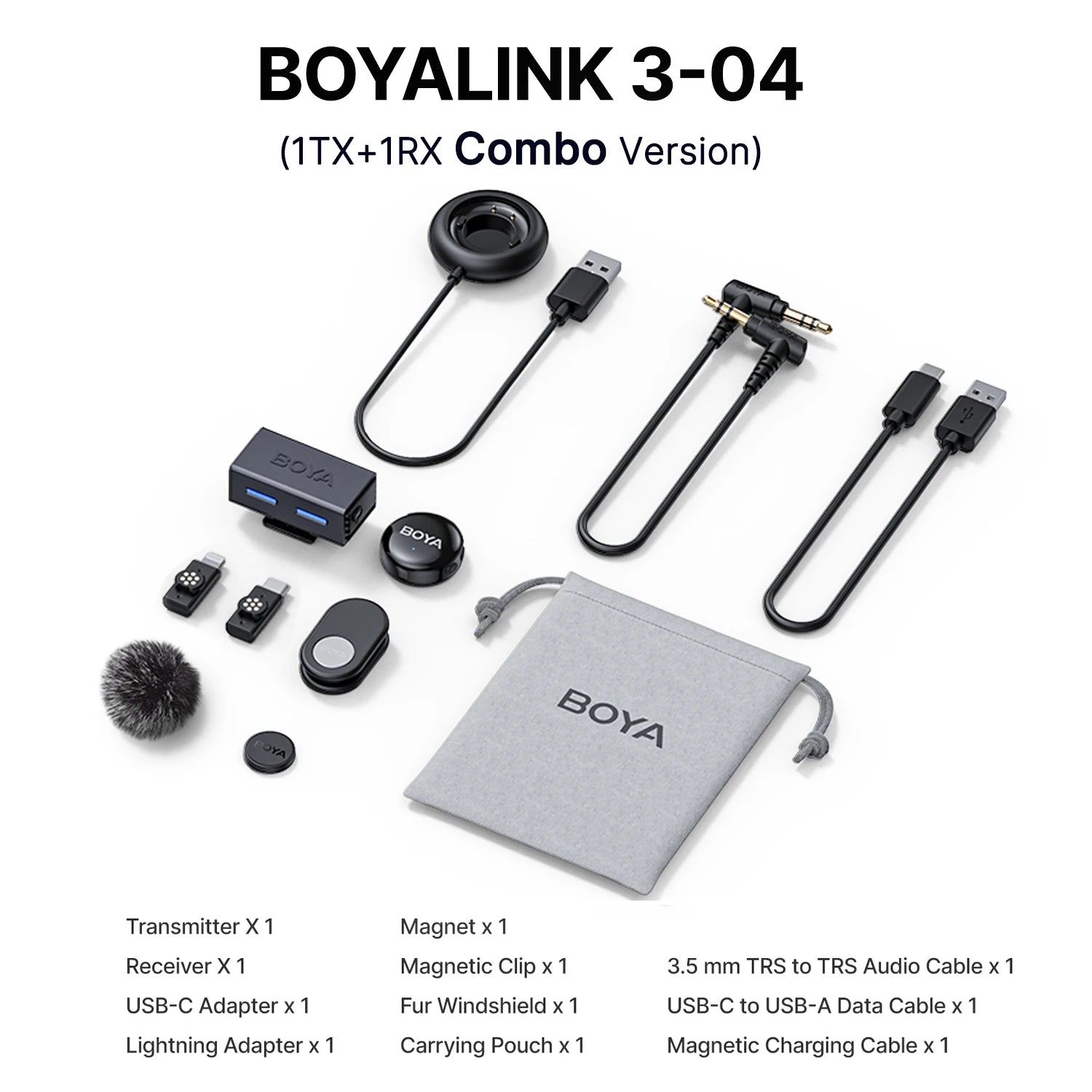 LINK 3 Wireless Lavalier Microphone for iPhone 15/16 Type-C Devices AI Noise Cancellation Lapel Mic for Video Recording