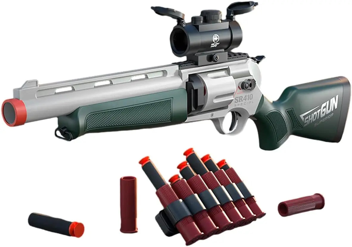 Shell Throwing Airsoft Rifle Toy Gun Foam Blaster Enhanced Revolver Outdoor CS Soft Bullet Toy