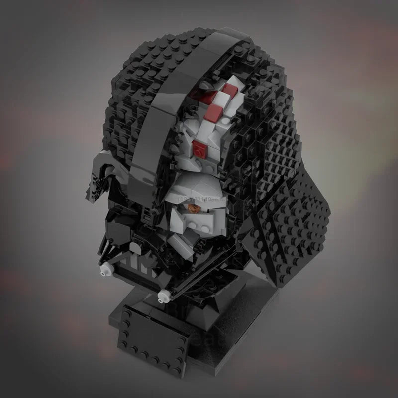 979pcs Star Battle Damaged Vader Helmets Model Building Blocks Bricks Education Assembly for Christmas Gifts Moc-75304 toys