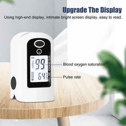 Oximeter Digital Finger Pulse Oximeter LED Screen Finger Clip SPO2 PR Heart Rate Monitor Blood Oxygen Saturation Monitor