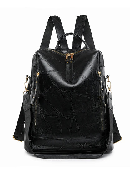 Multifunctional Large Capacity Backpacks High Quality Leather Luxury Designer Brand Women's Backpack