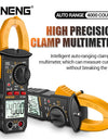 Smart Clamp Multimeter 600V Meter AC/DC Voltage Tester Ammeter Pliers Test Voltmeter Capacitance Ohm Current Tools