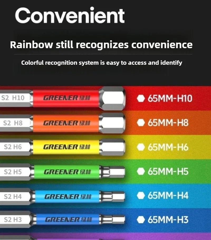 Hexagon socket Bit set Impact Drill Bits, Hex Head Tungsten Steel Screwdriver Bits Suit 1/4 Inch Hexagonal Shank