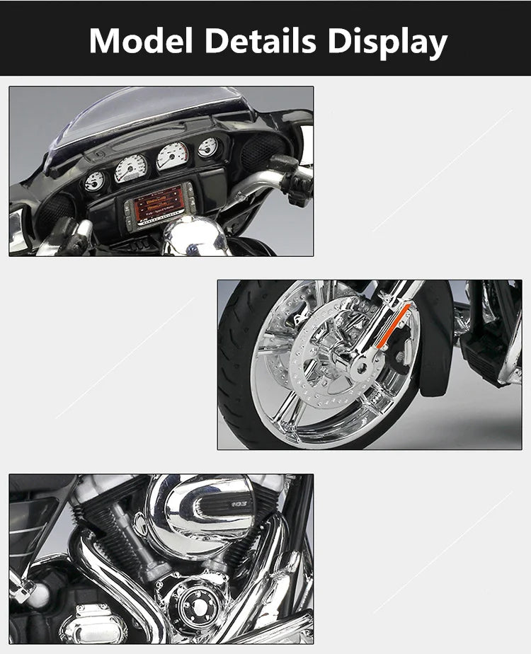 Diecast Harley Street Glide Special 2015 Motorcycle Model 1 to 12 Scale