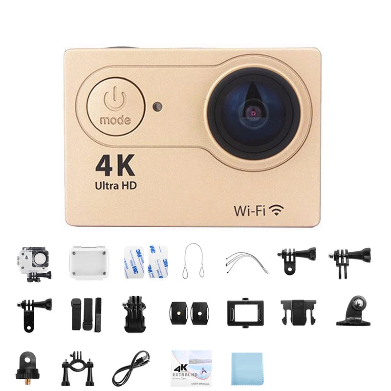 Ultra HD 4K Action Camera with WiFi Remote Control and Waterproof Housing