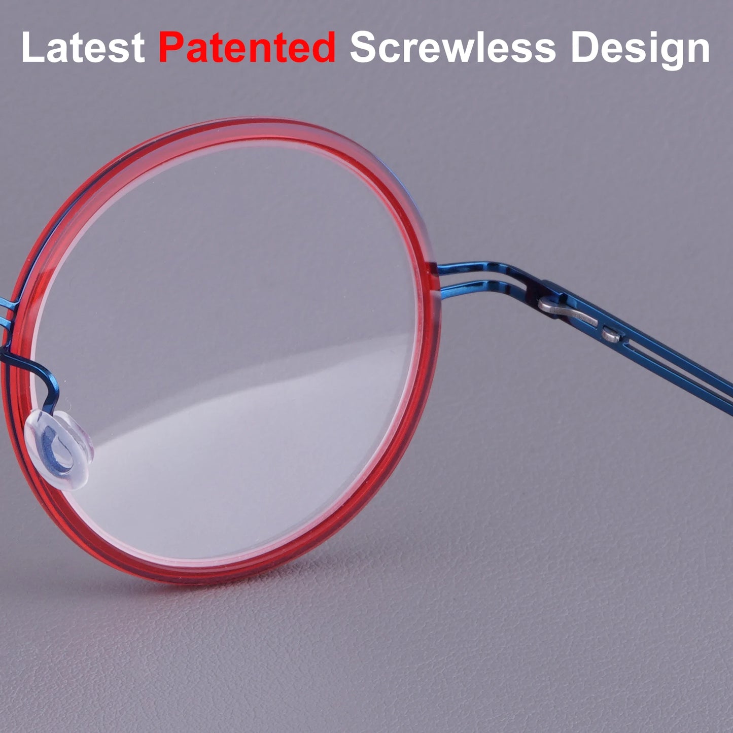 Vintage Round Titanium Acetate Eyeglasses Frame