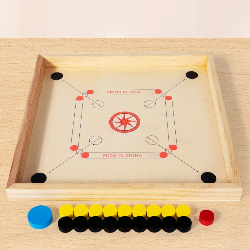Wooden Sling Puck Tabletop Battle Board Game