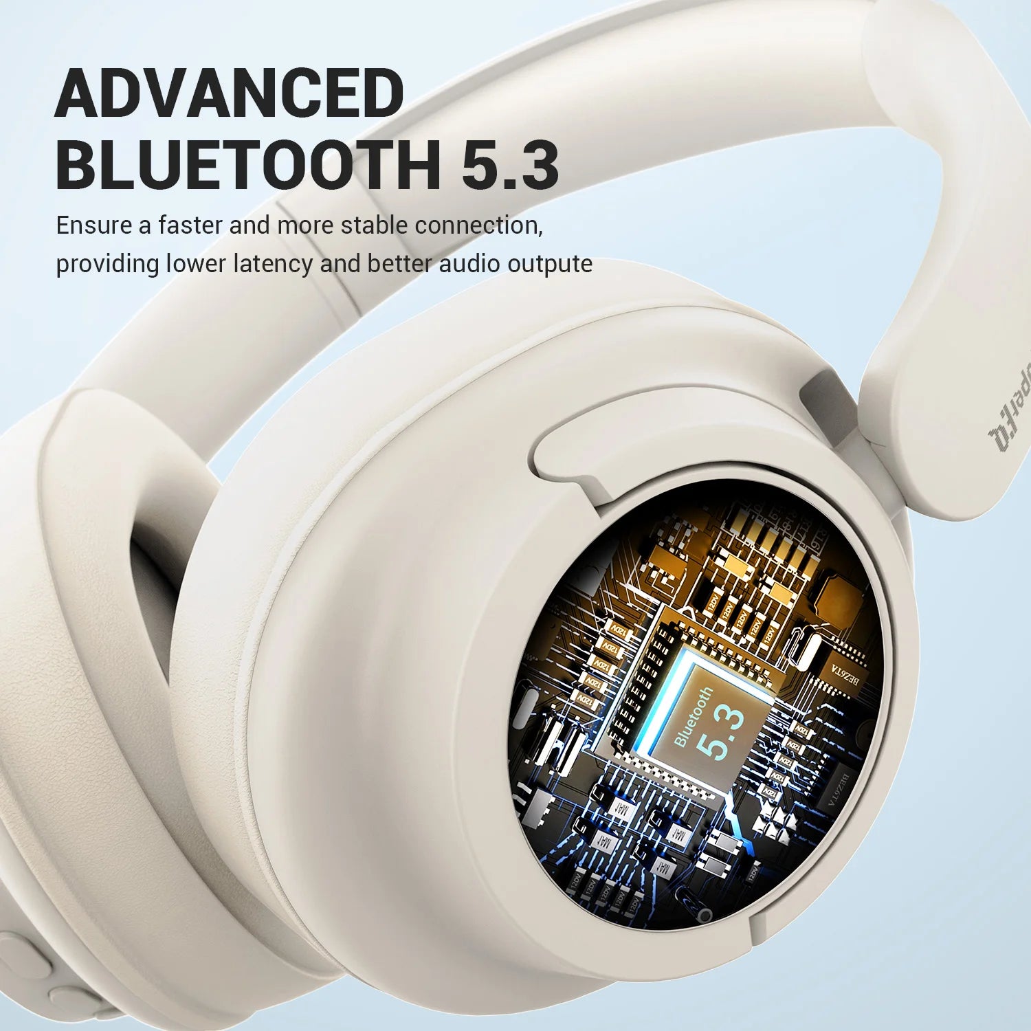 SuperEQ V16 Wireless Bluetooth 5.3 Headphones Hi-Res Audio Over Ear Wireless Headset With Low Latency 90Hrs APP Support