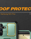 For Samsung Galaxy S24 Plus Case with Tempered Glass Screen Protector Full Body Protection Military Grade Shockproof Phone Case