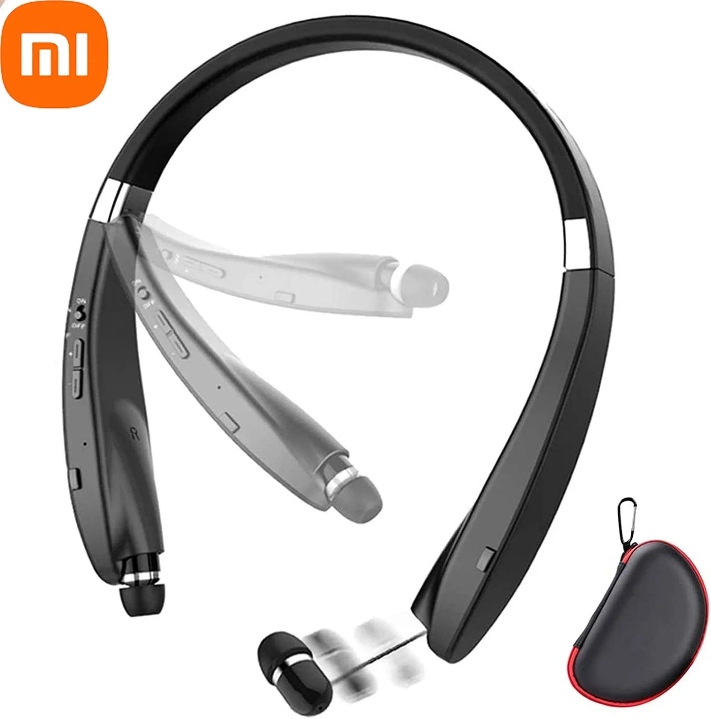 Xiaomi SX-991 Wireless Bluetooth Headset Neckband Foldable Headphones Retractable Earbuds Noise Cancelling Hifi Stereo Earphones